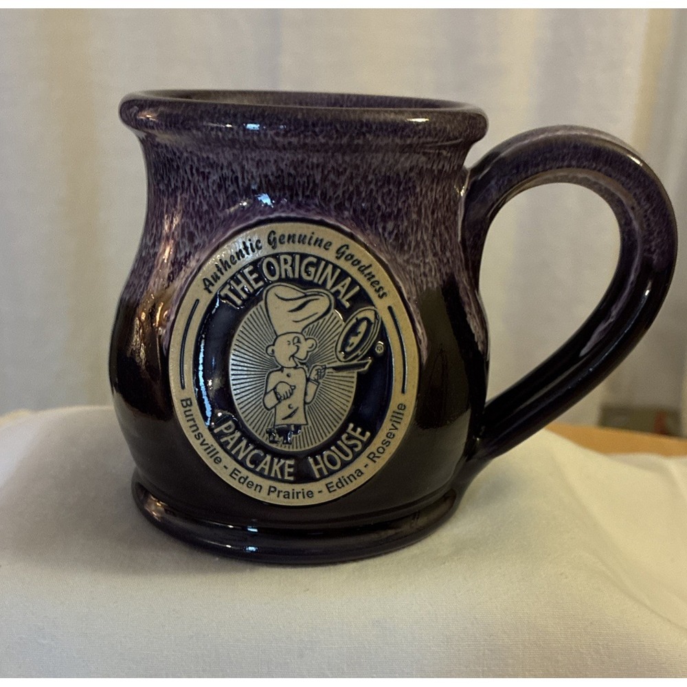 Deneen Pottery Mug For The Original Pancake House Two Tone Purple 2016